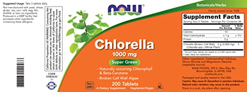 Now Foods suplemento chlorella para hombres y mujeres