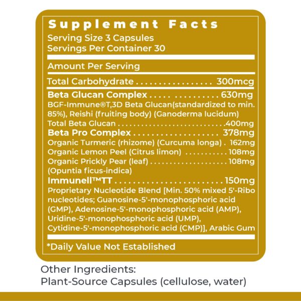 Suplemento Nucleo Immune con ingredientes botánicos