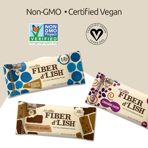 NuGo Fiber d'Lish barra snack saludable vegano