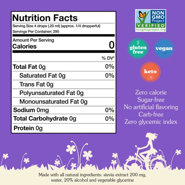 NuNaturals extracto estevia 2oz alternativa sin azúcar