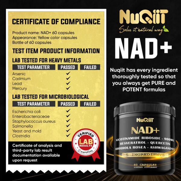 Vista lateral del frasco NUQIIT NAD+