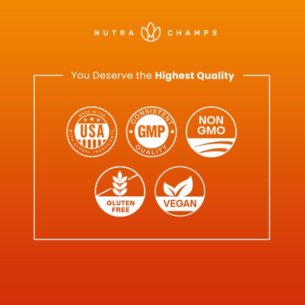 Certificaciones y sellos de NutraChamps L-Arginina