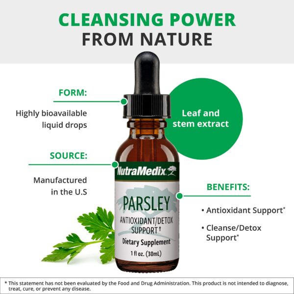 Version 1.0.0 Detalle de la etiqueta de Perejil NutraMedix