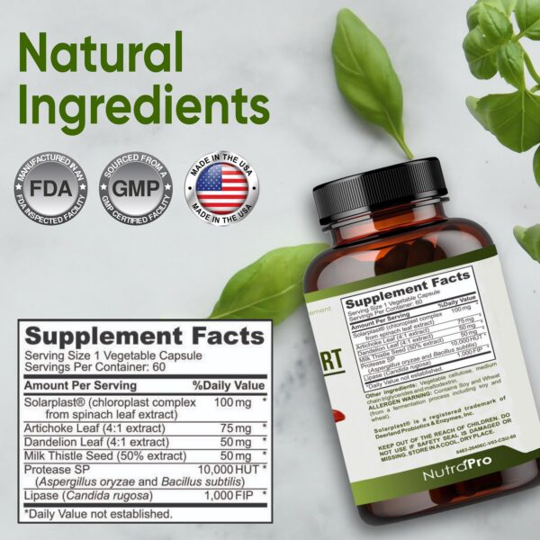 Tabla de ingredientes NutraPro hígado