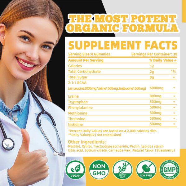 Porciones de gomitas en blíster