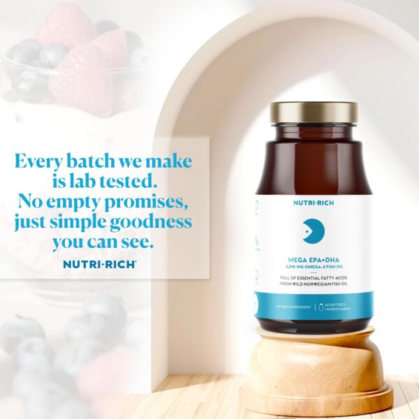 Etiqueta nutricional con EPA y DHA