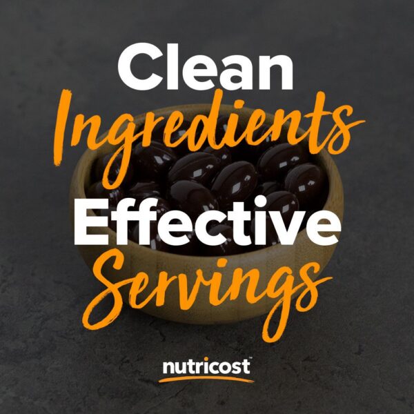 Cápsulas blandas de astaxantina Nutricost en primer plano