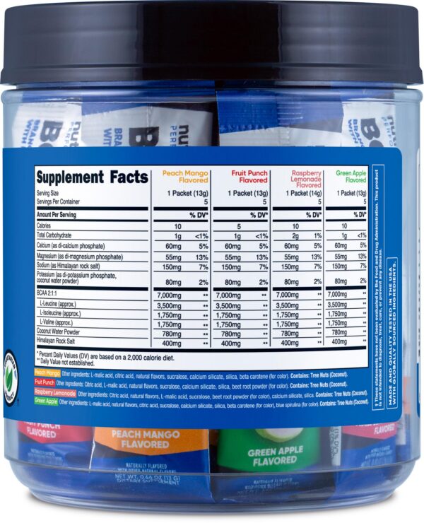 Version 1.0.0 Frasco Nutricost BCAA+ Hydration sabor