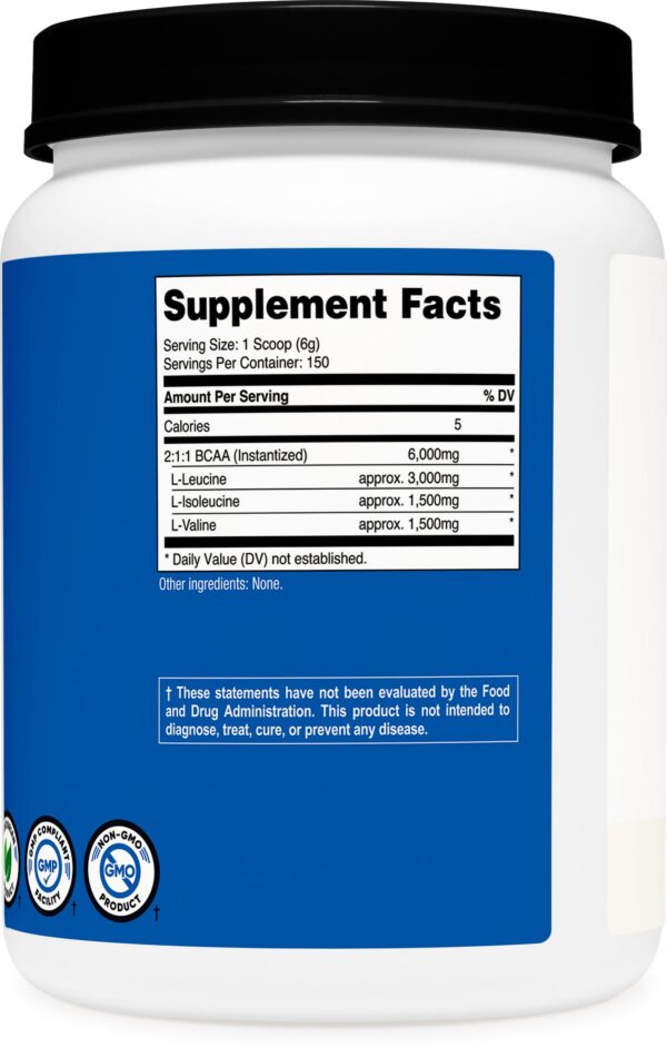 Envase de 2 libras de Nutricost BCAA