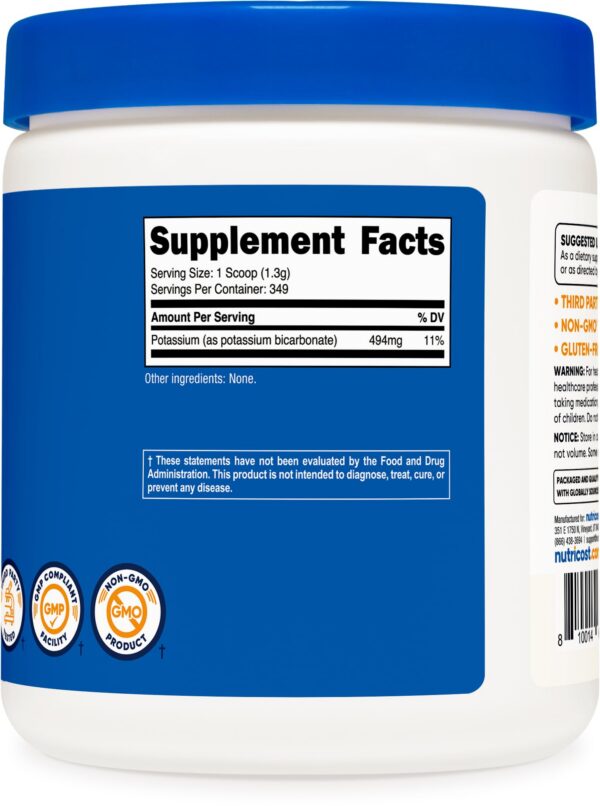 Vista detallada del polvo en frasco