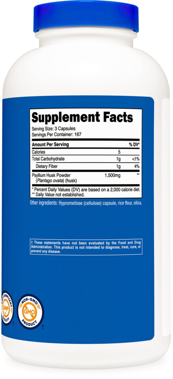Nutricost cáscara de psyllium 1500 mg suplemento natural