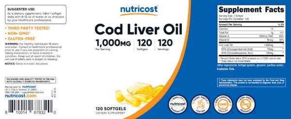 Frasco Nutricost en vista lateral