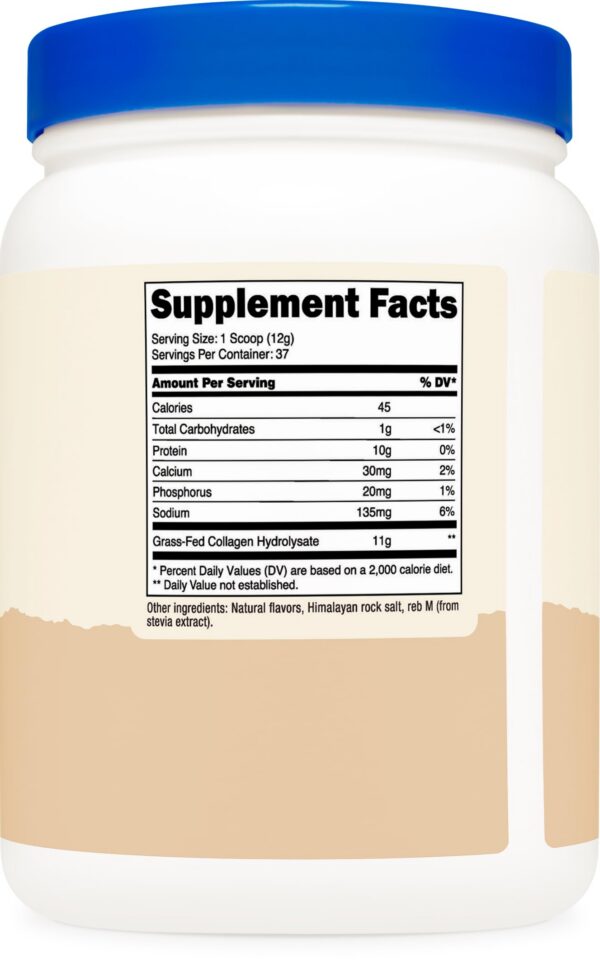 Datos nutricionales y especificaciones