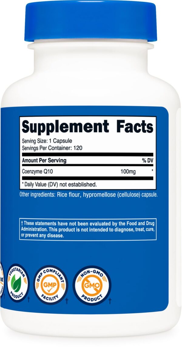 Cápsulas CoQ10 Nutricost para salud cardiovascular y energía