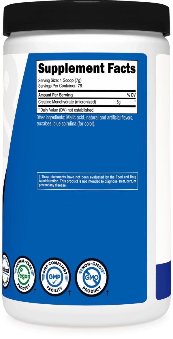 Detalle de packaging Nutricost Creatine Monohydrate 500 g