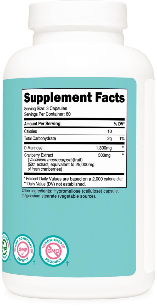 Nutricost d-manosa extracto arándano suplemento sin gluten