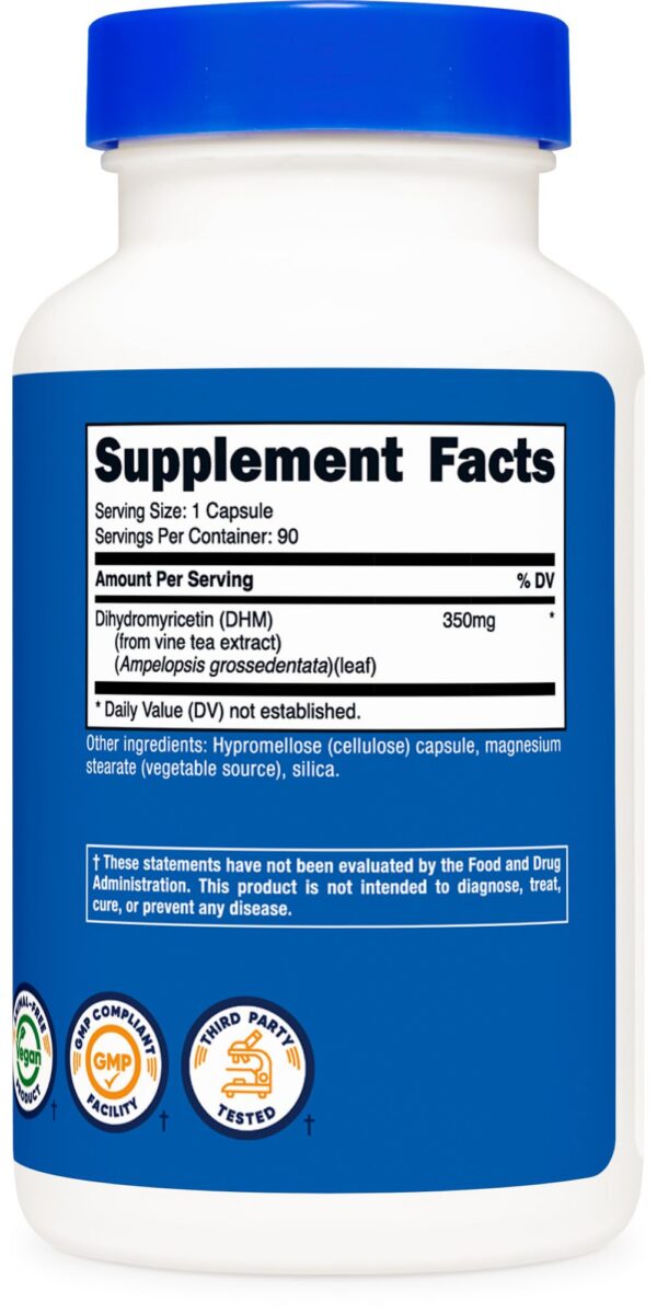 Interior de caja de Nutricost Dihidromiricetina