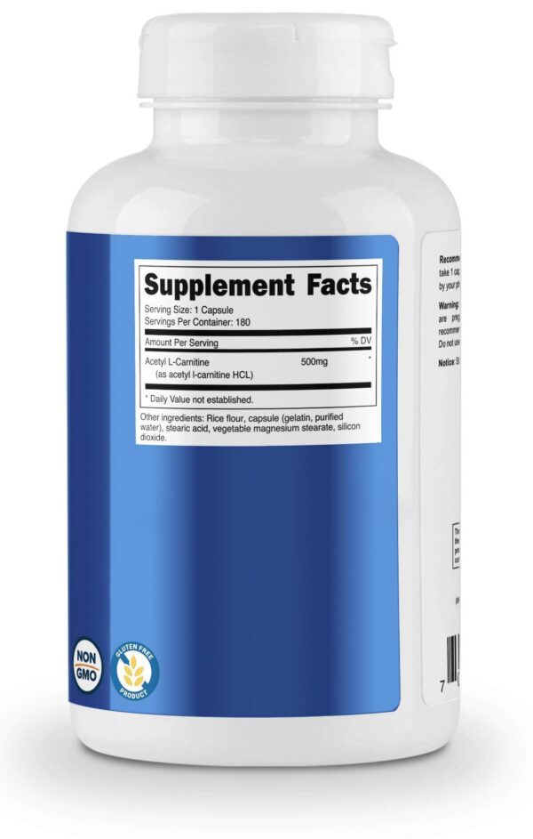 Etiqueta frontal de Nutricost cápsulas