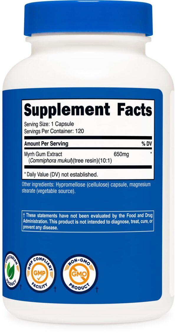 Version 1.0.0 Nutricost Extracto de Mirra 650 MG vegetariano
