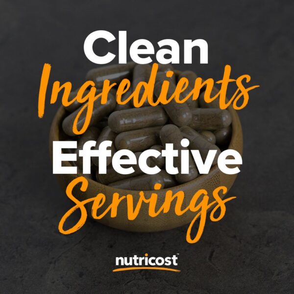 Etiqueta del suplemento Nutricost Cardo Mariano 240 cápsulas