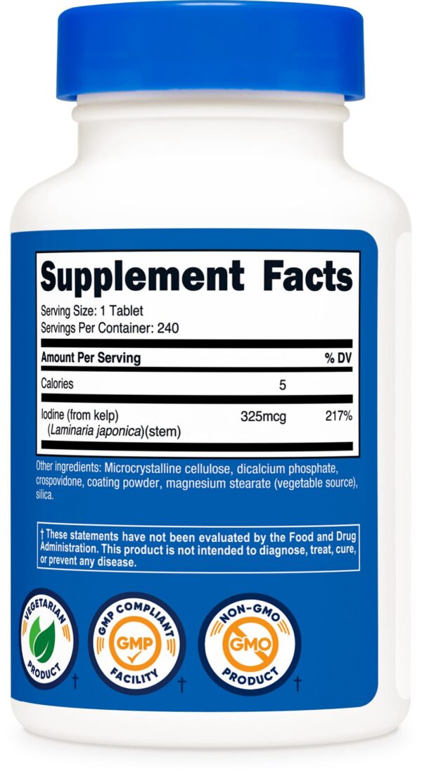 Packaging y etiqueta nutricional Nutricost Kelp