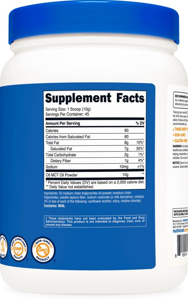 Polvo dentro del envase