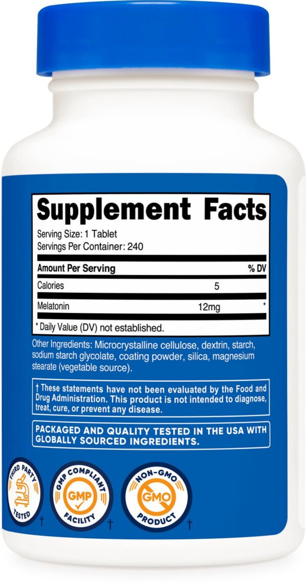 Nutricost melatonina ciclo sueño saludable 240 tabletas