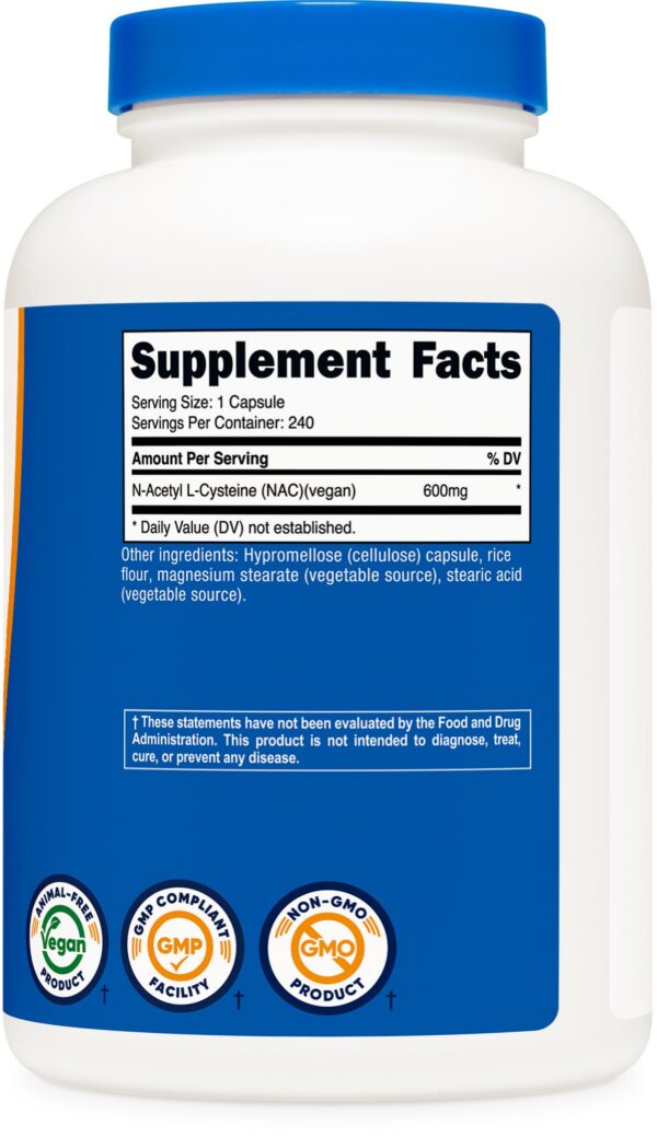 Frasco NAC 600 mg con etiqueta