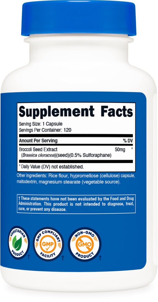 Nutricost Sulforafano - vista lateral