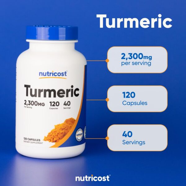 Nutricost suplemento natural cúrcuma alta potencia vegano