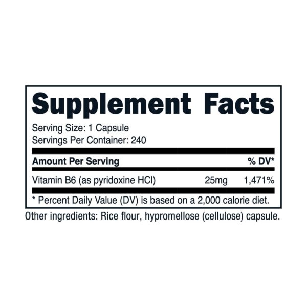 Nutricost vitaminas B6 cápsulas para energía y salud mental