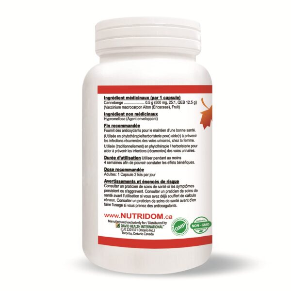 Nutridom arándano canadiense suplemento vista arriba