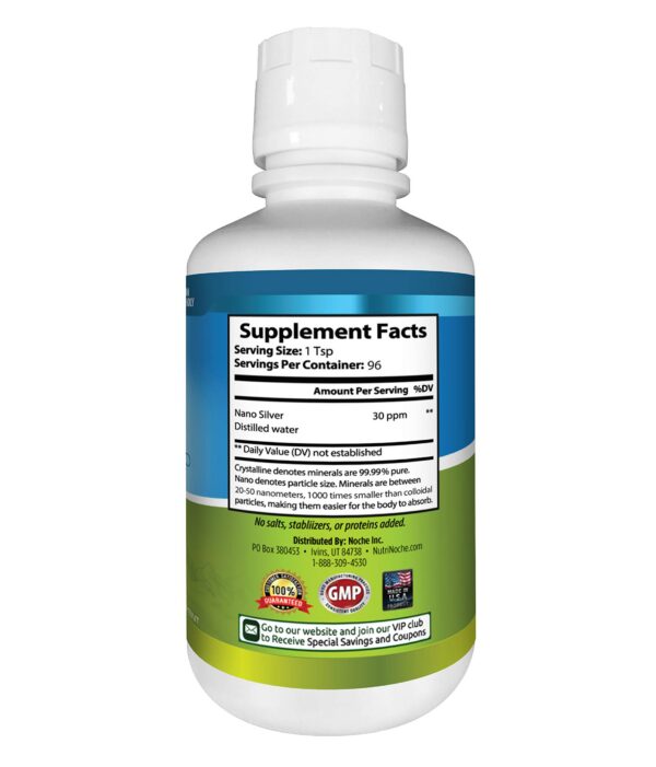 Vista lateral de botella NutriNoche