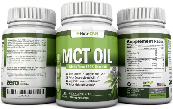 Etiqueta de ingredientes NutriONN MCT Oil