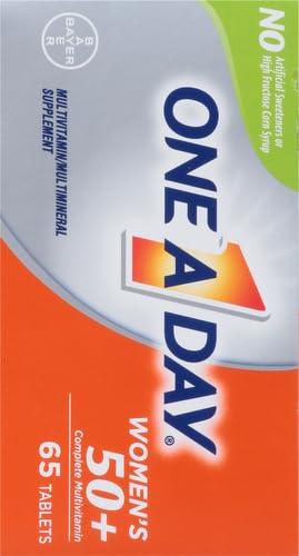 Nutritional facts label of One A Day 50+ multivitamins