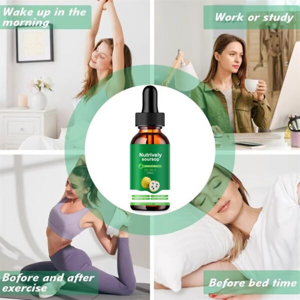 Nutrively Gotas de Soursop – Etiqueta detallada