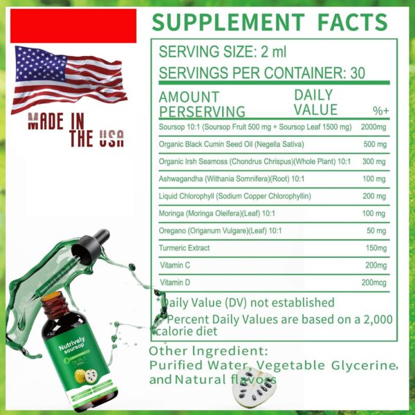 Nutrively Gotas de Soursop – Envase