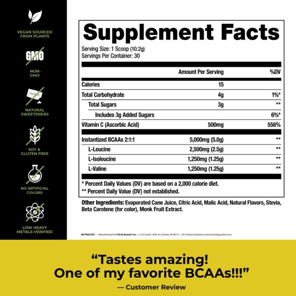 Polvo verde Greens & Fruits en frasco