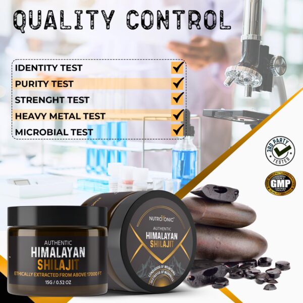 Contenido visble en frasco de Shilajit NutroTonic