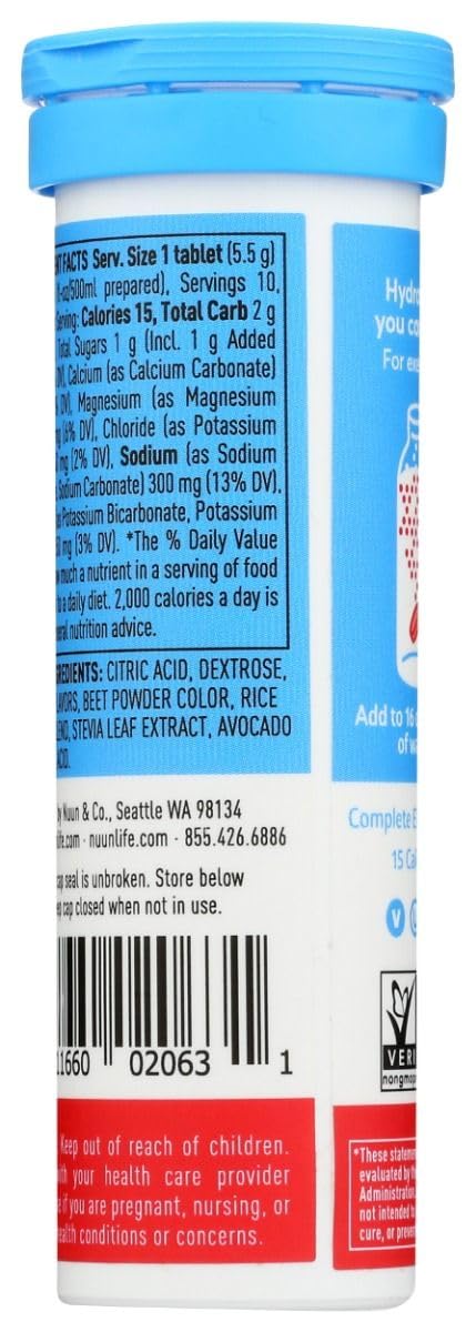 Nuun Active sabor Fruit Punch etiqueta