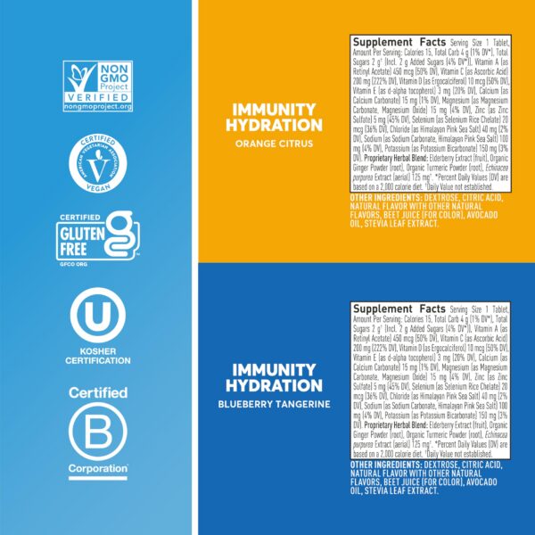 Nuun Immunity tubo de 10 tabletas Blueberry Tangerine