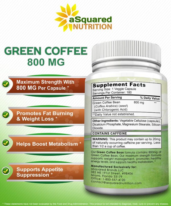 Oferta cápsulas aSquared Nutrition café verde antioxidante 3 meses