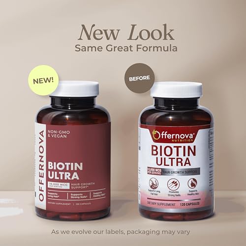 offernova biotina suplemento vitaminas para pelo piel y uñas