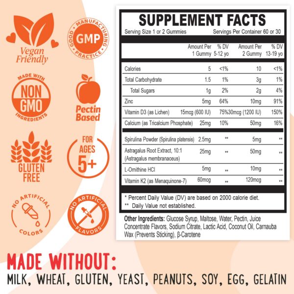 Envase de 60 unidades para niño