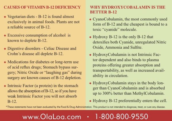 Version 1.0.0 Vista trasera de Ola Loa B12 Sublingual cereza