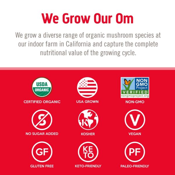 OM Mushroom Superfood polvo hongos mezcla 100 porciones orgánico