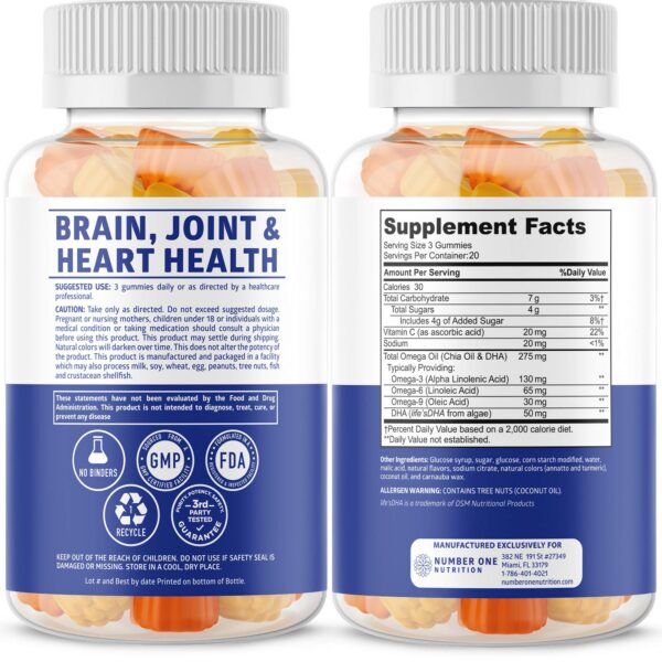 Gomitas Omega 3 6 9 DHA – frasco