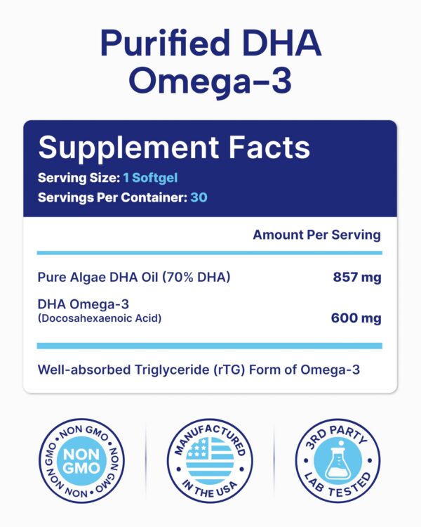 Front view of OmegaVia Prenatal bottle