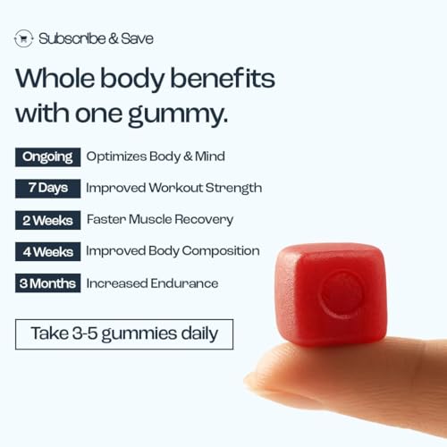 Vista lateral del envase de gomitas creatina