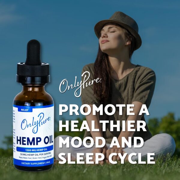 Envase de OnlyPure Relief Hemp Oil Drops